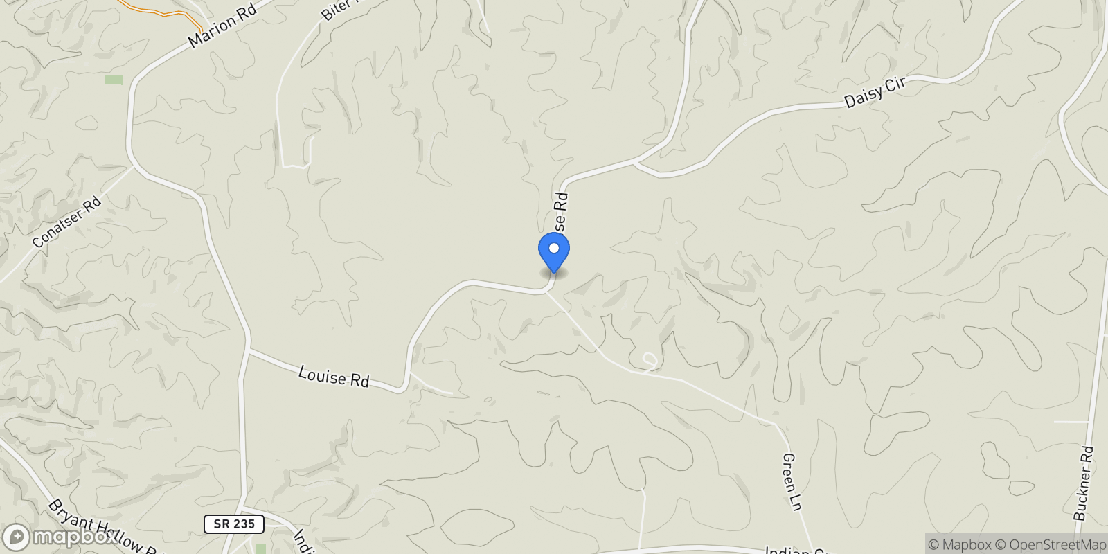 Map showing 5495 Louise Rd, Cumberland Furnace, TN 37051, Cumberland Furnace, Tennessee, United States.