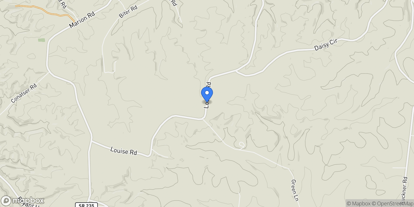 Map showing 5479 Louise Rd, Cumberland Furnace, TN 37051, Cumberland Furnace, Tennessee, United States.
