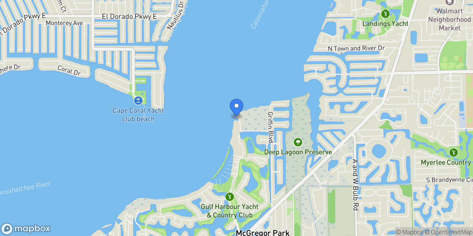 Map showing 14040 Schultz Rd, Fort Myers, Florida, United States.