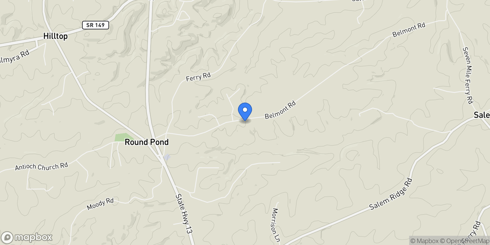 Map showing 412 Belmont Rd, Clarksville, TN 37040, Clarksville, Tennessee, United States.