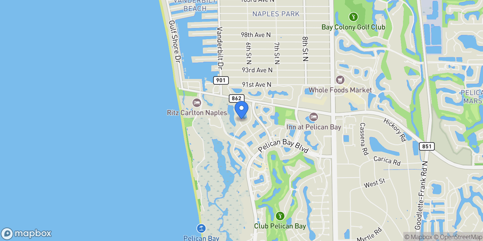 Map showing 7264 Tilden Lane, Naples, Florida, United States.