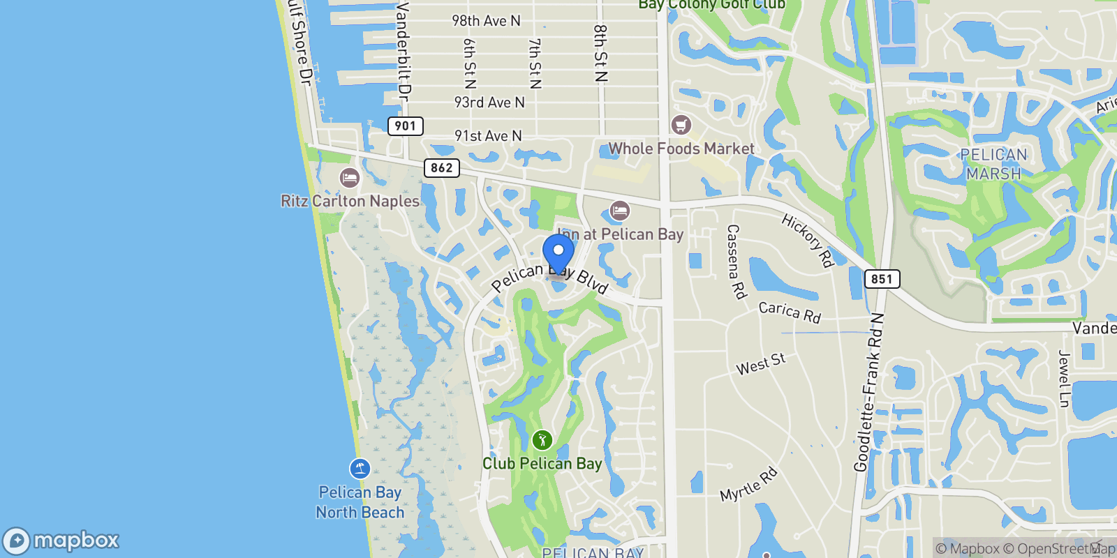 Map showing 8487 Abbington Circle 1121, Naples, Florida, United States.