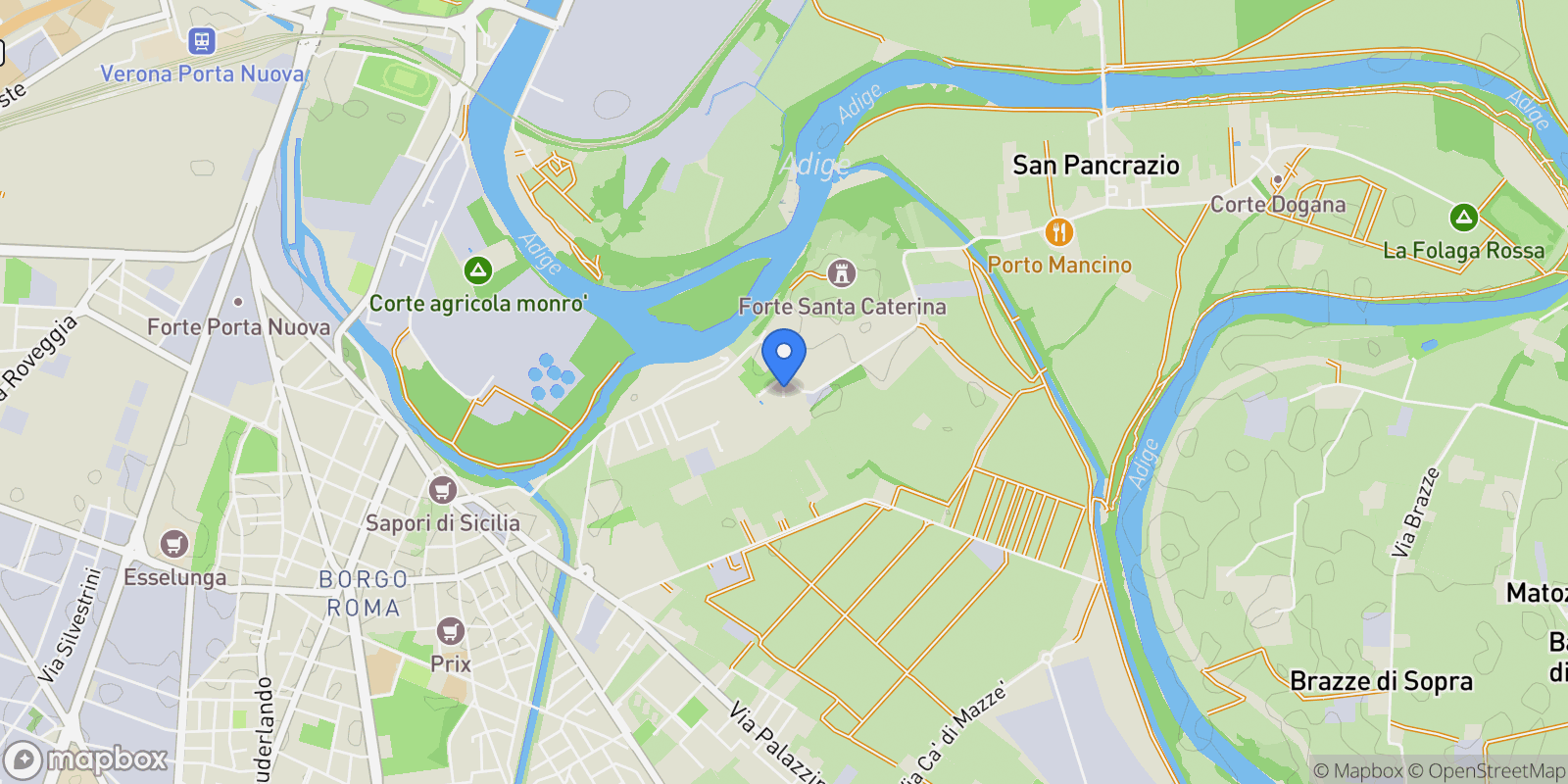 Map showing Via Del Pestrino 56/a, Verona, Veneto, Italy.