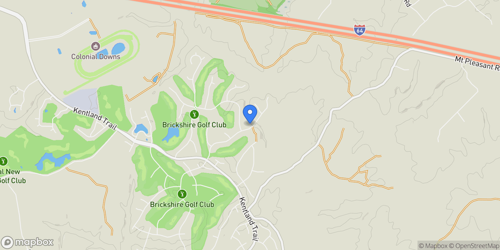 Map showing 5570 Tyshire Parkway, Providence Forge, Virginia, United States.