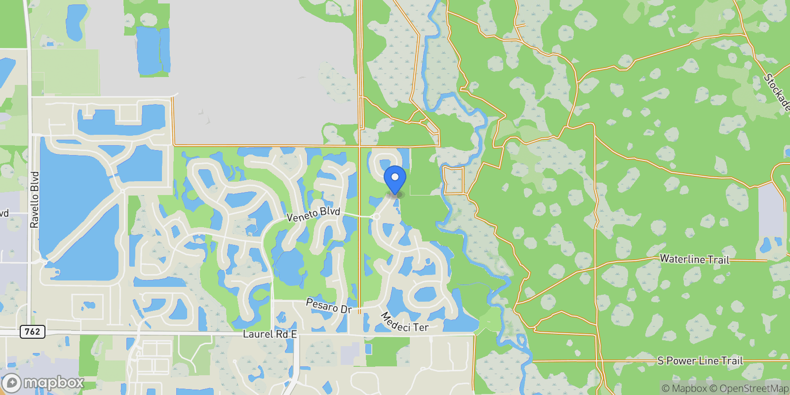 Map showing 114 Bella Vista Terrace , 6B, North Venice, FL 34275, Venice, Florida, United States.