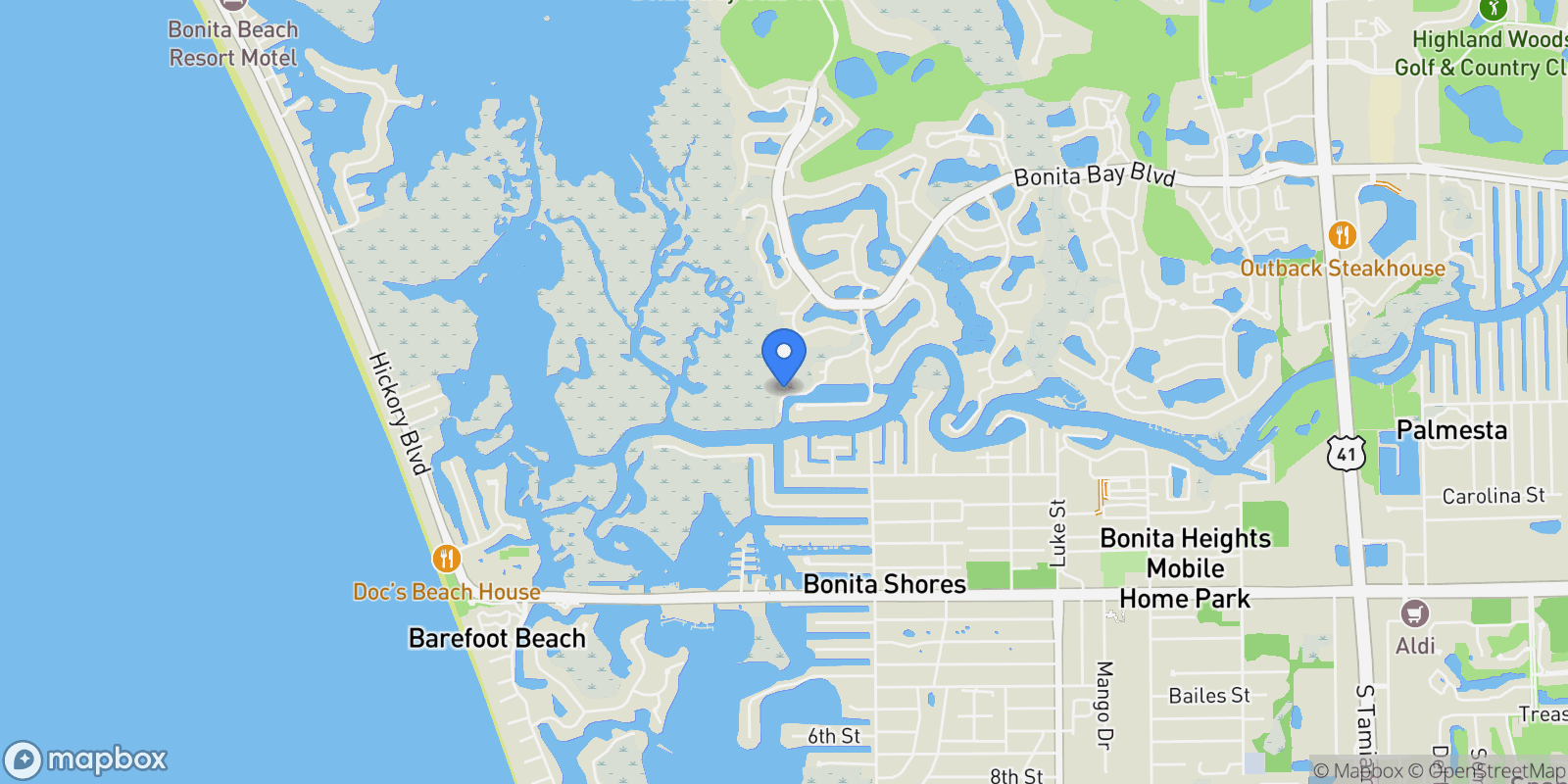 Map showing 27710 Marina Isle CT, BONITA SPRINGS, FL 34134, Bonita Springs, Florida, United States.