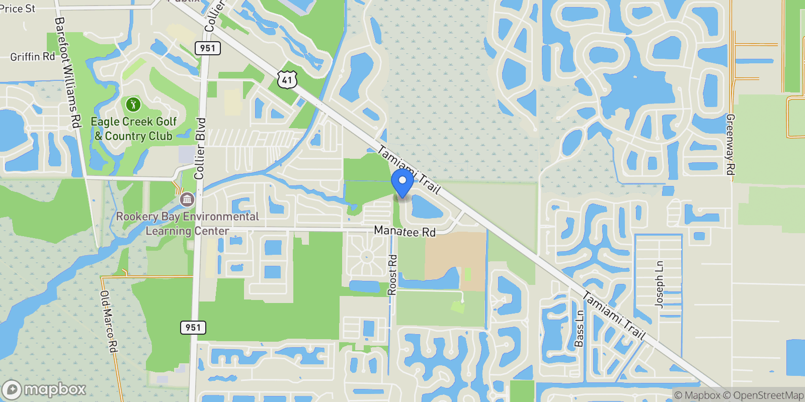 Map showing 2076 Yellowfin CIR, NAPLES, FL 34114, Naples, Florida, United States.