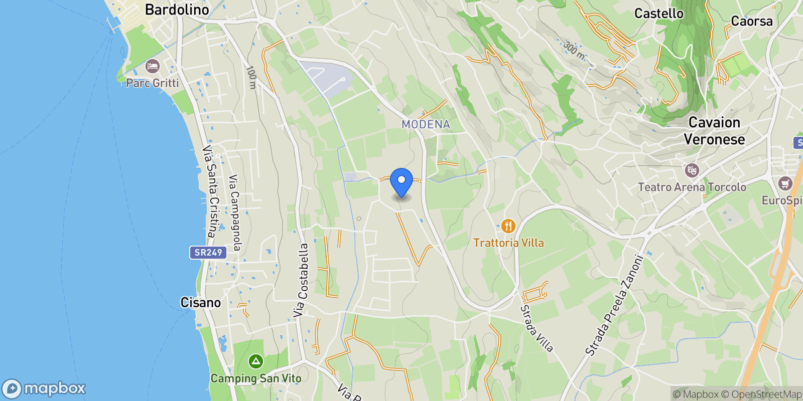 Map showing Strada Corubbio, Bardolino, Veneto, Italy.