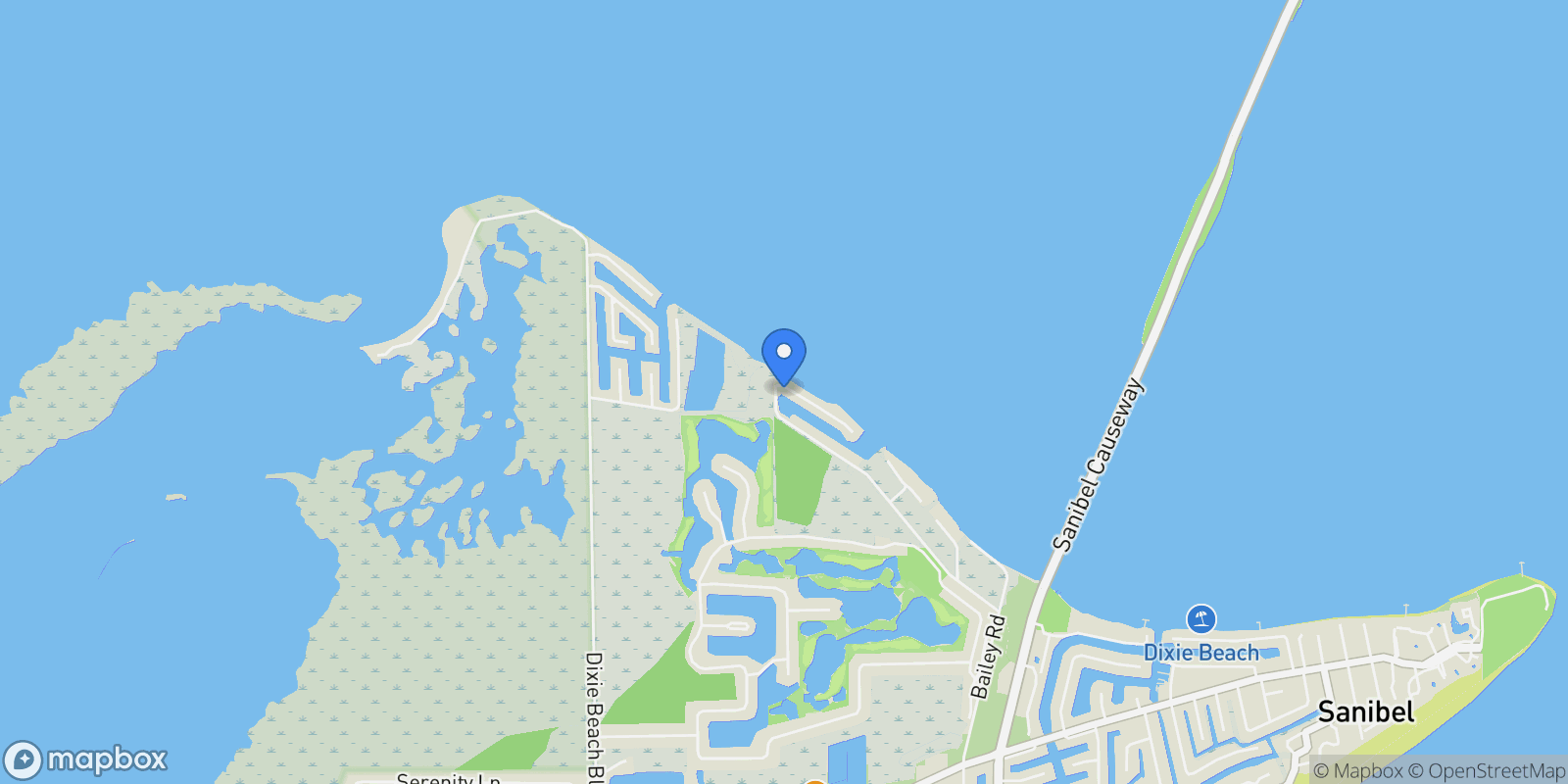 Map showing 1307 Isabel DR, SANIBEL, FL 33957, Sanibel, Florida, United States.