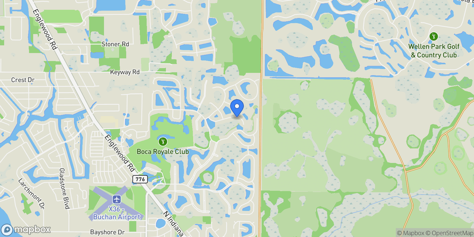 Map showing 10973 Trevino Street, Englewood, FL 34223, Englewood, Florida, United States.