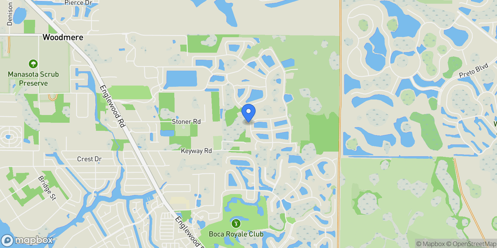 Map showing 29176 CORAL HARBOUR DRIVE, ENGLEWOOD, FL 34223, Englewood, Florida, United States.