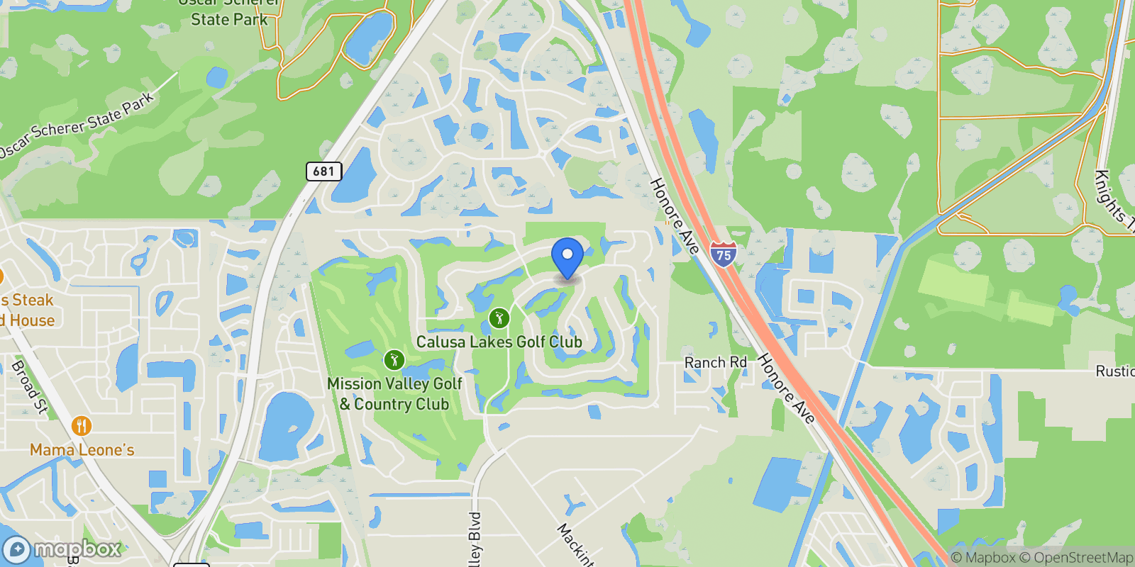 Map showing 2022 Calusa Lakes Blvd, Nokomis, FL 34275, Venice, Florida, United States.