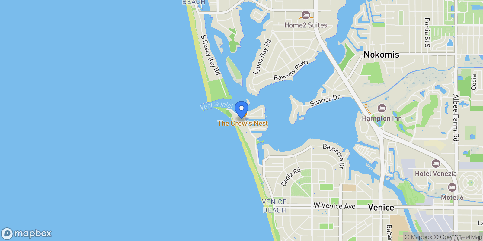 Map showing 1555 Tarpon Center Drive , 255, Venice, FL 34285, Venice, Florida, United States.