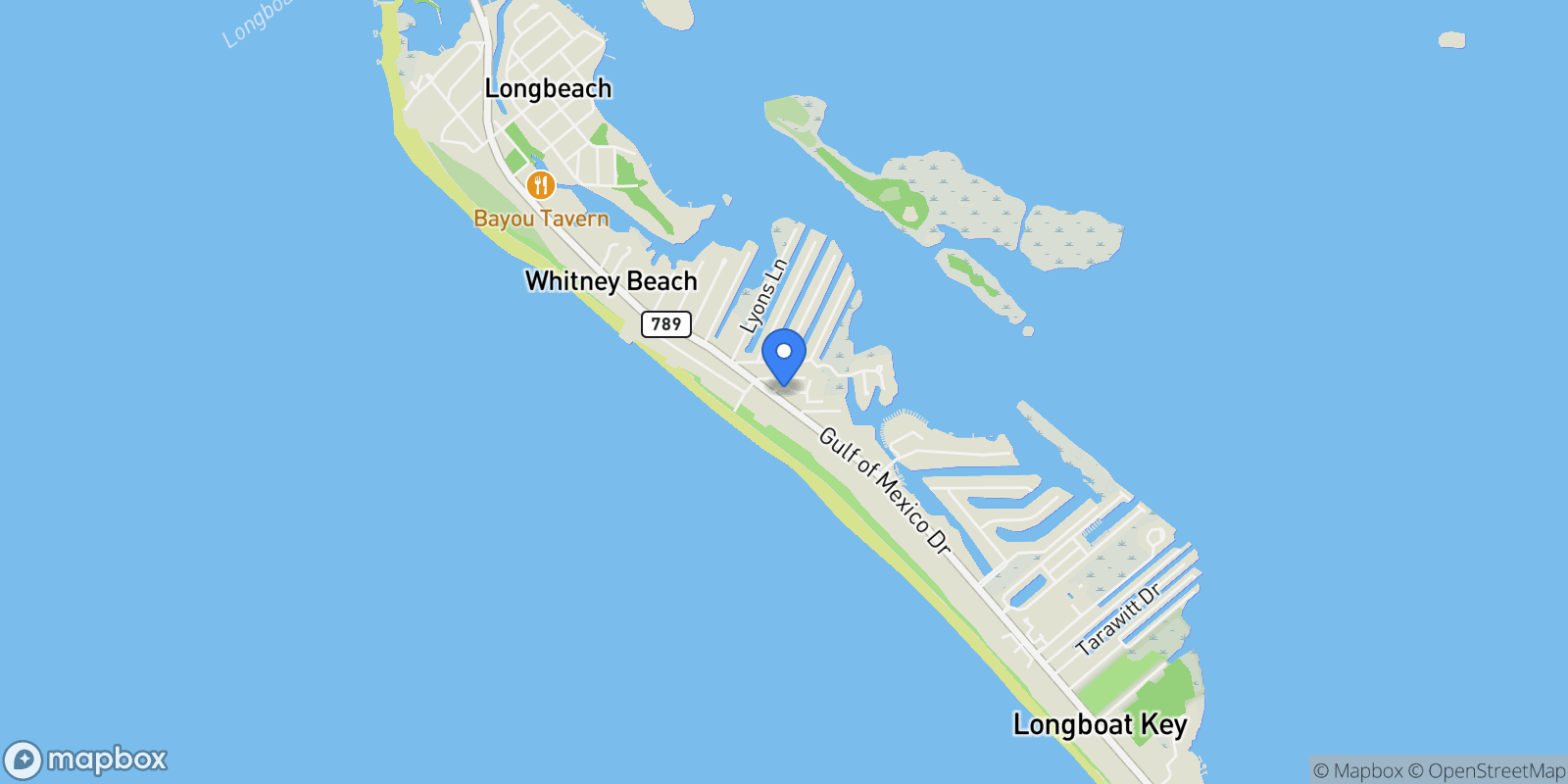 Map showing 6322 LAGUNA DRIVE #1, LONGBOAT KEY, FL 34228, Longboat Key, Florida, United States.