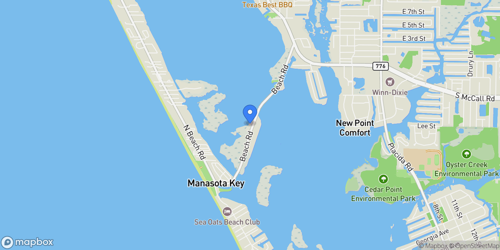 Map showing 1400 Beach Road , 3, Englewood, FL 34223, Englewood, Florida, United States.