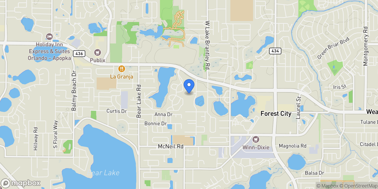 Map showing 472 FOREST LAKE DRIVE, ALTAMONTE SPRINGS, FL 32714, Altamonte Springs, Florida, United States.