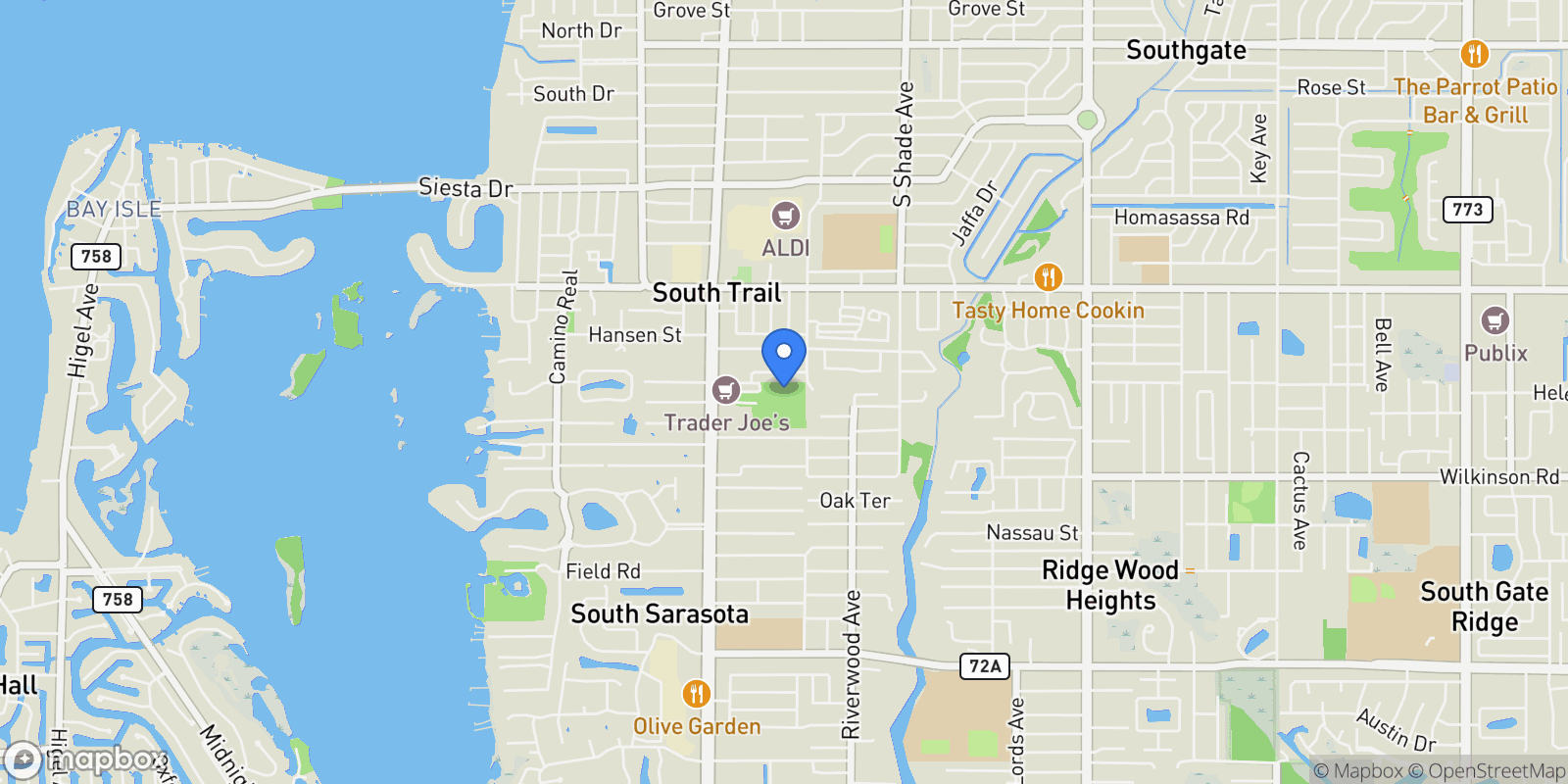 Map showing 2170 ROBINHOOD STREET #A4-214, SARASOTA, FL 34231, Sarasota, Florida, United States.