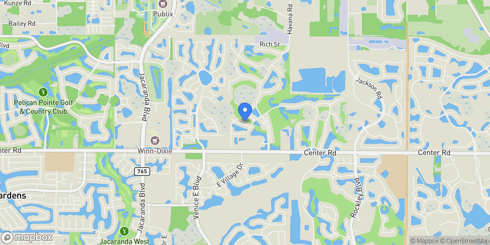 Map showing 210 Vestavia Drive, Venice, FL 34292, Venice, Florida, United States.
