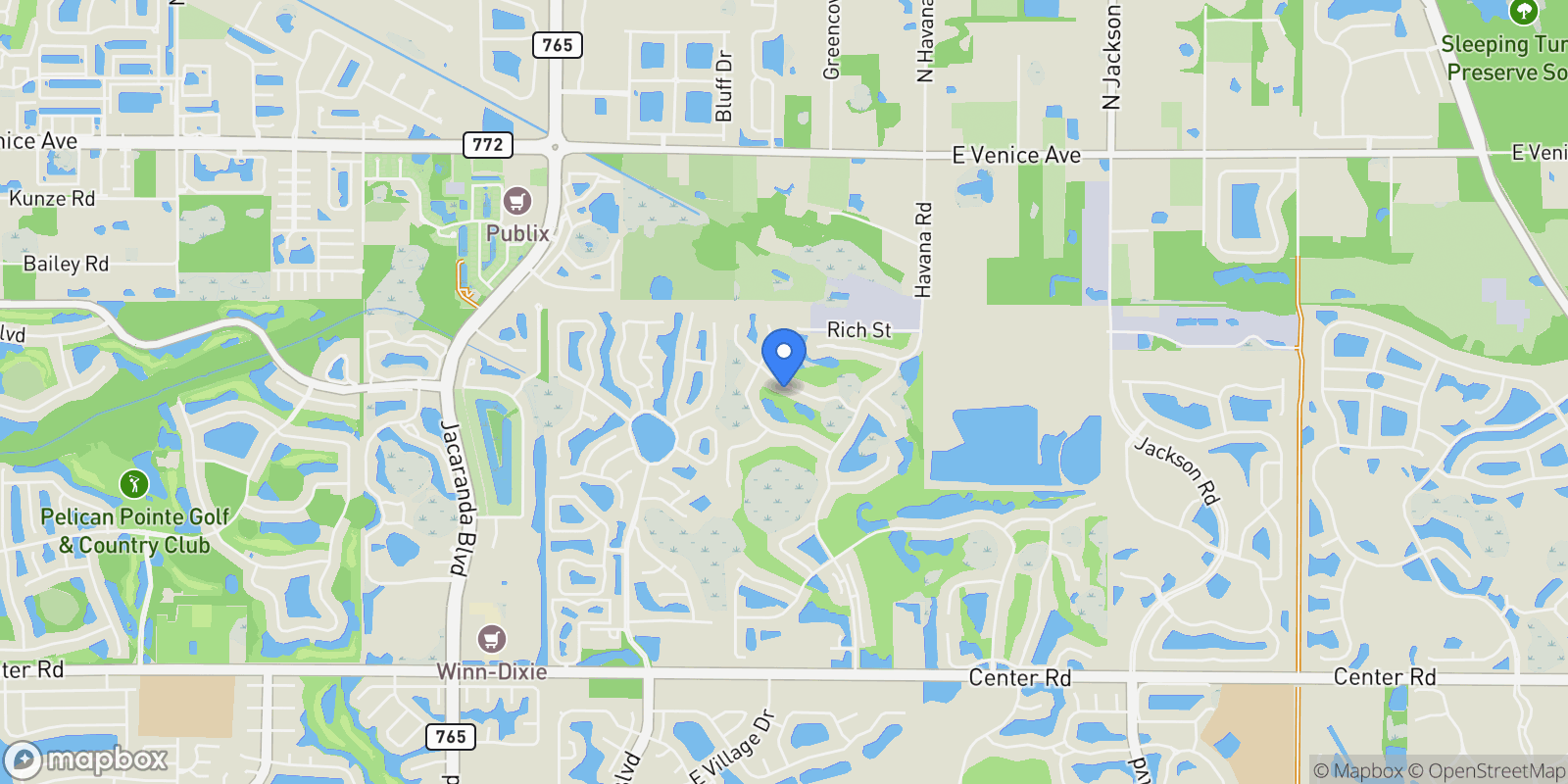 Map showing 489 Summerfield Way, Venice, FL 34292, Venice, Florida, United States.