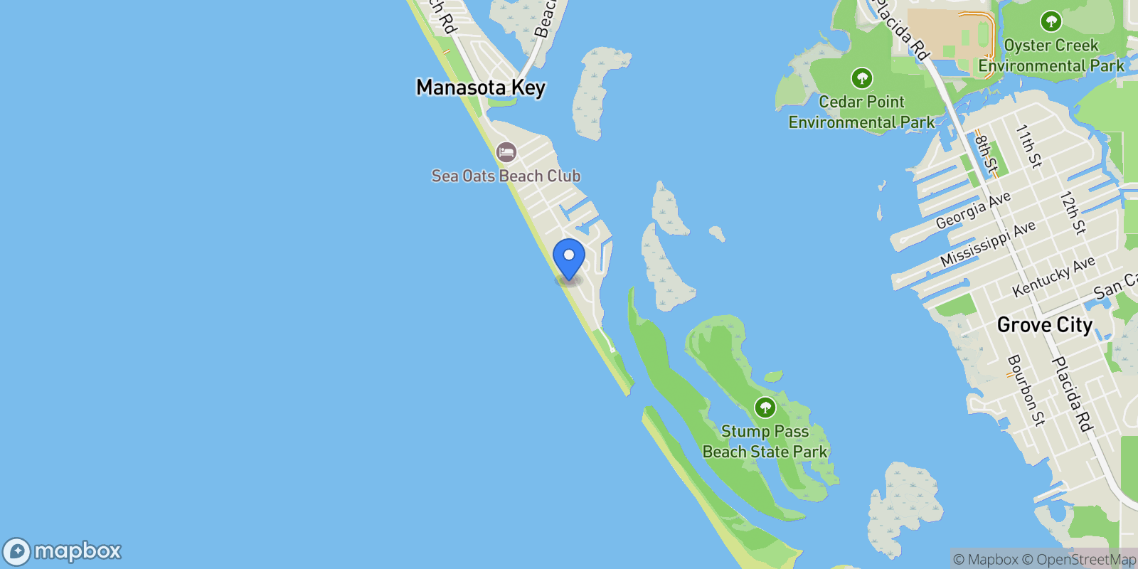 Map showing 1120 SHORE VIEW DRIVE #D, ENGLEWOOD, FL 34223, Englewood, Florida, United States.