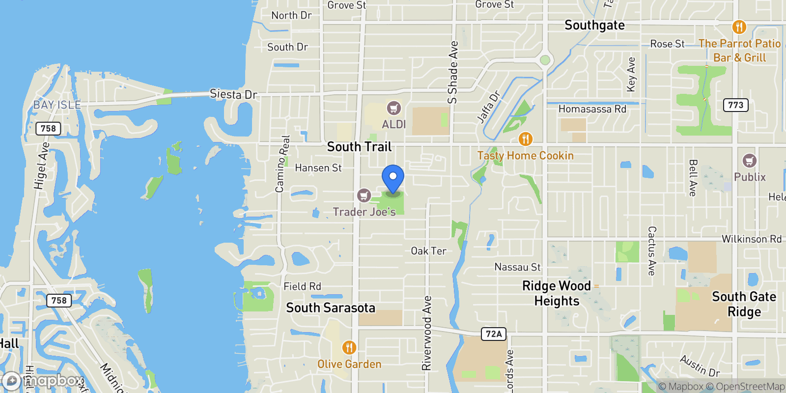 Map showing 2170 ROBINHOOD STREET #C1-207, SARASOTA, FL 34231, Sarasota, Florida, United States.