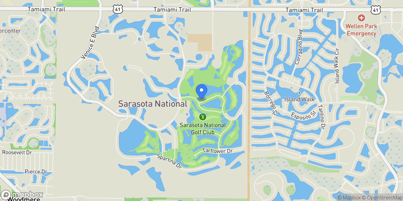 Map showing 23889 WAVERLY CIRCLE, VENICE, FL 34293, Venice, Florida, United States.