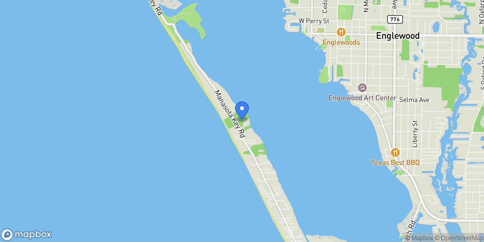 Map showing 0 Bay Side MANASOTA KEY ROAD #Bay Side, ENGLEWOOD, FL 34223, Englewood, Florida, United States.