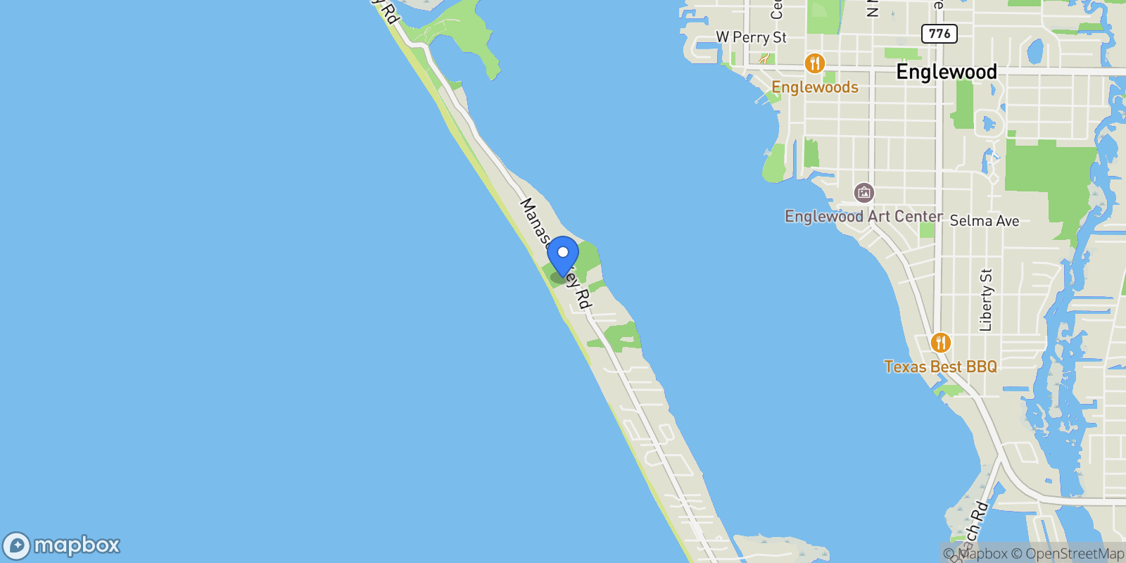 Map showing 6180 MANASOTA KEY ROAD #Gulf Side, ENGLEWOOD, FL 34223, Englewood, Florida, United States.