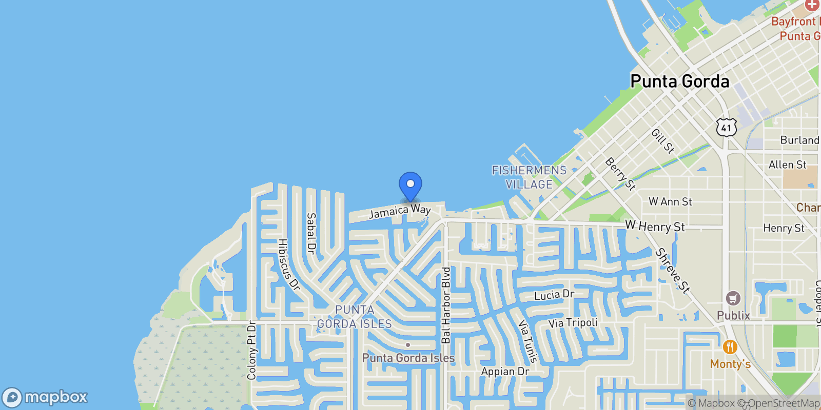 Map showing 1750 Jamaica Way , 322, Punta Gorda, FL 33950, Charlotte Park, Florida, United States.