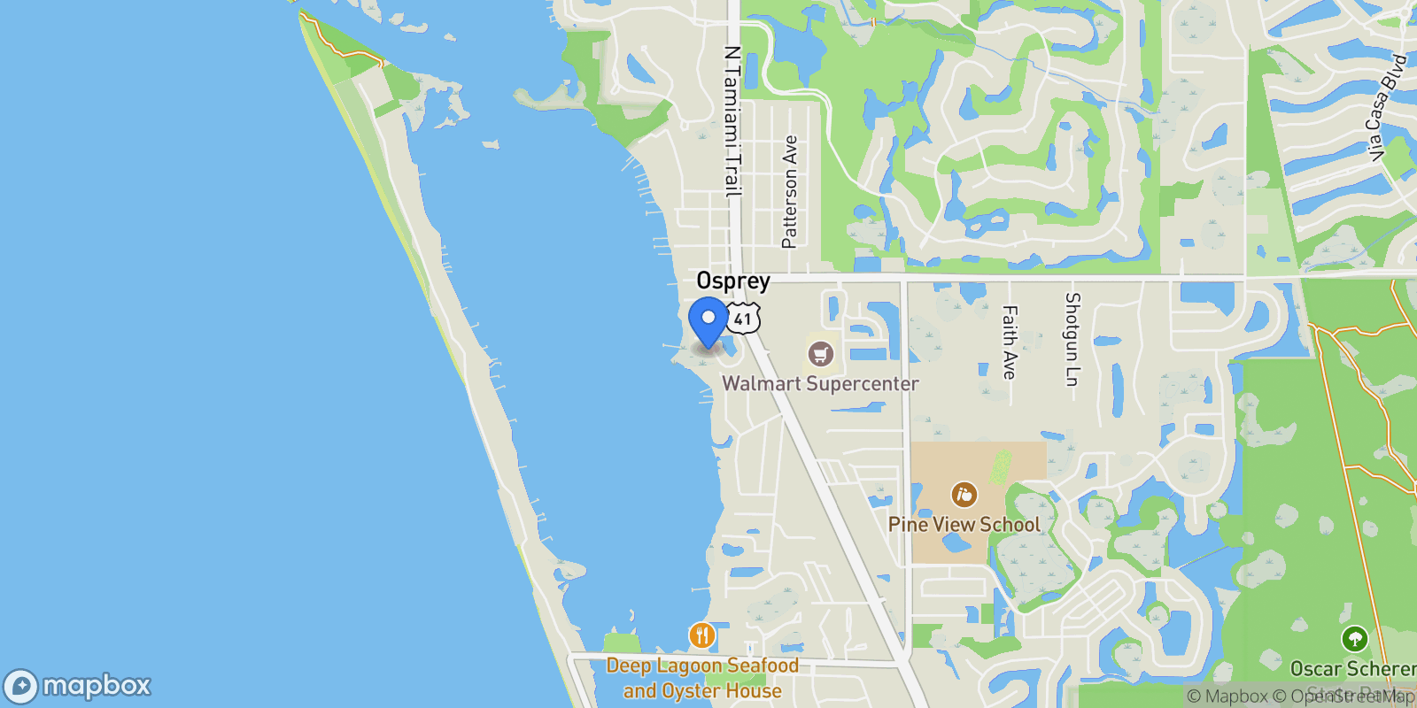 Map showing 280 HIDDEN BAY DRIVE #202, OSPREY, FL 34229, OSPREY, FL, United States.