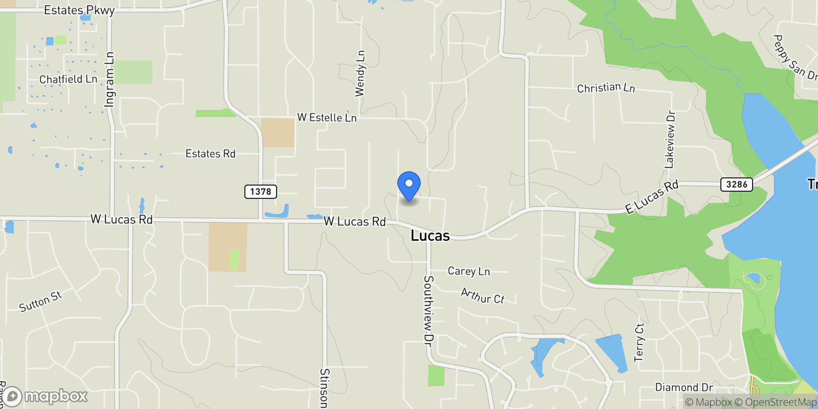 Map showing 23 Cedar Bend Trail, Lucas, TX 75002, Allen, Texas, United States.