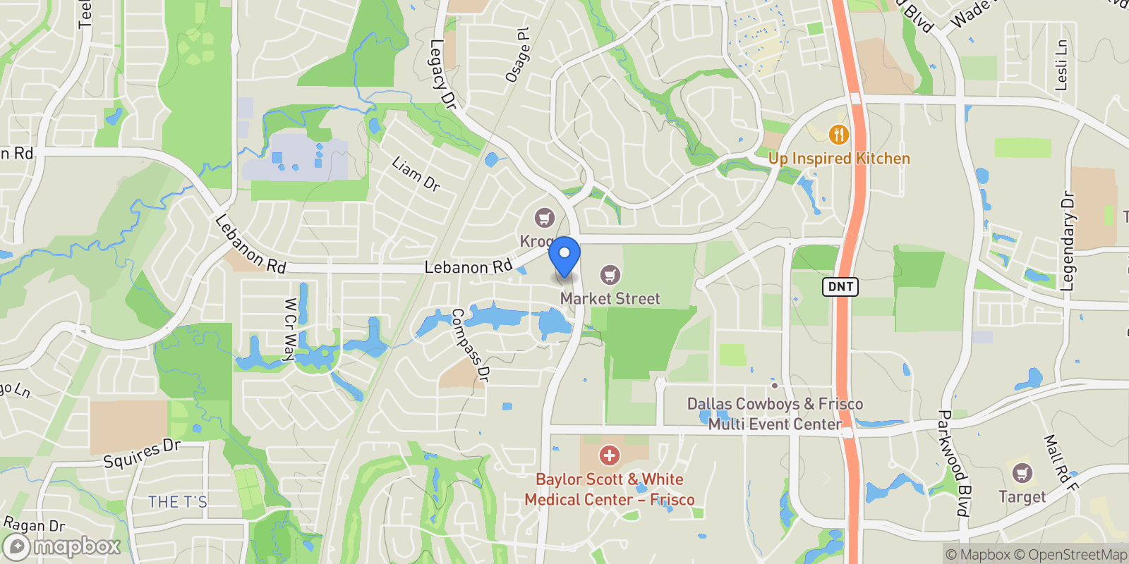 Map showing 5404 Northshore Drive, Frisco, TX 75034, Frisco, Texas, United States.