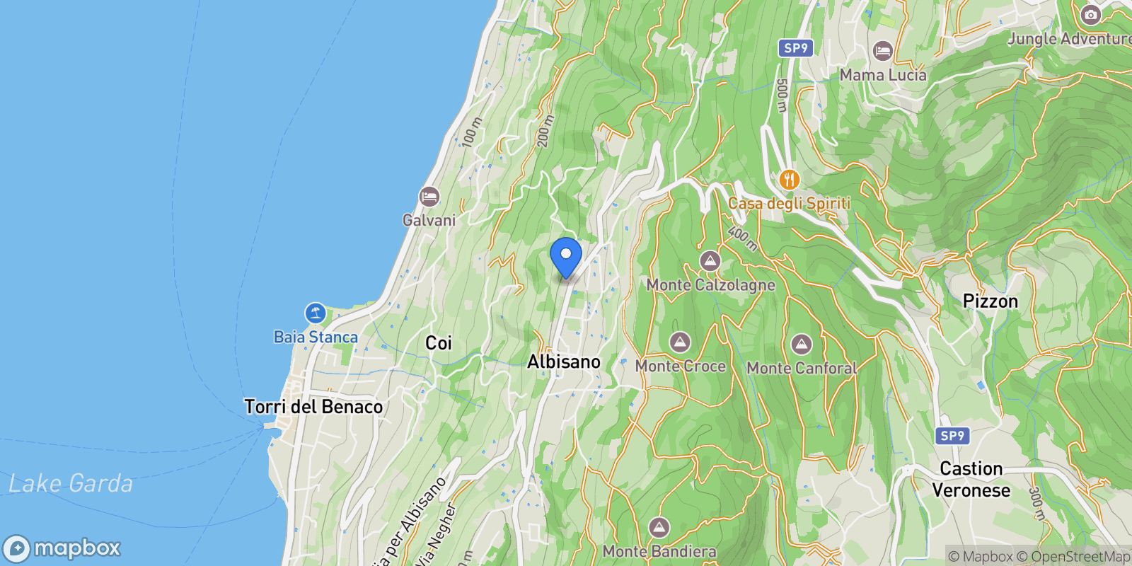Map showing via san zeno 43, Torri del Benaco, Veneto, Italy.