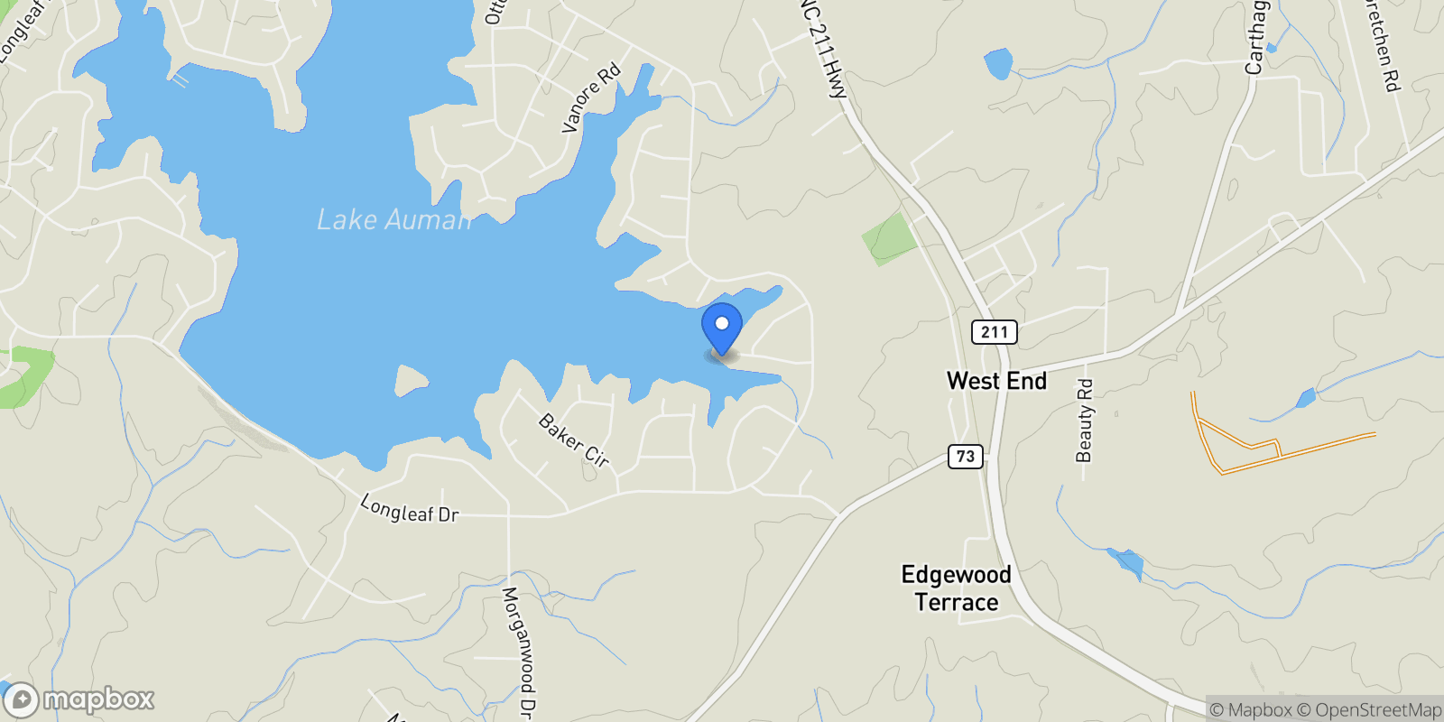 Map showing 123 Anchor Point, Seven Lakes, NC 27376, Seven Lakes, North Carolina, United States.