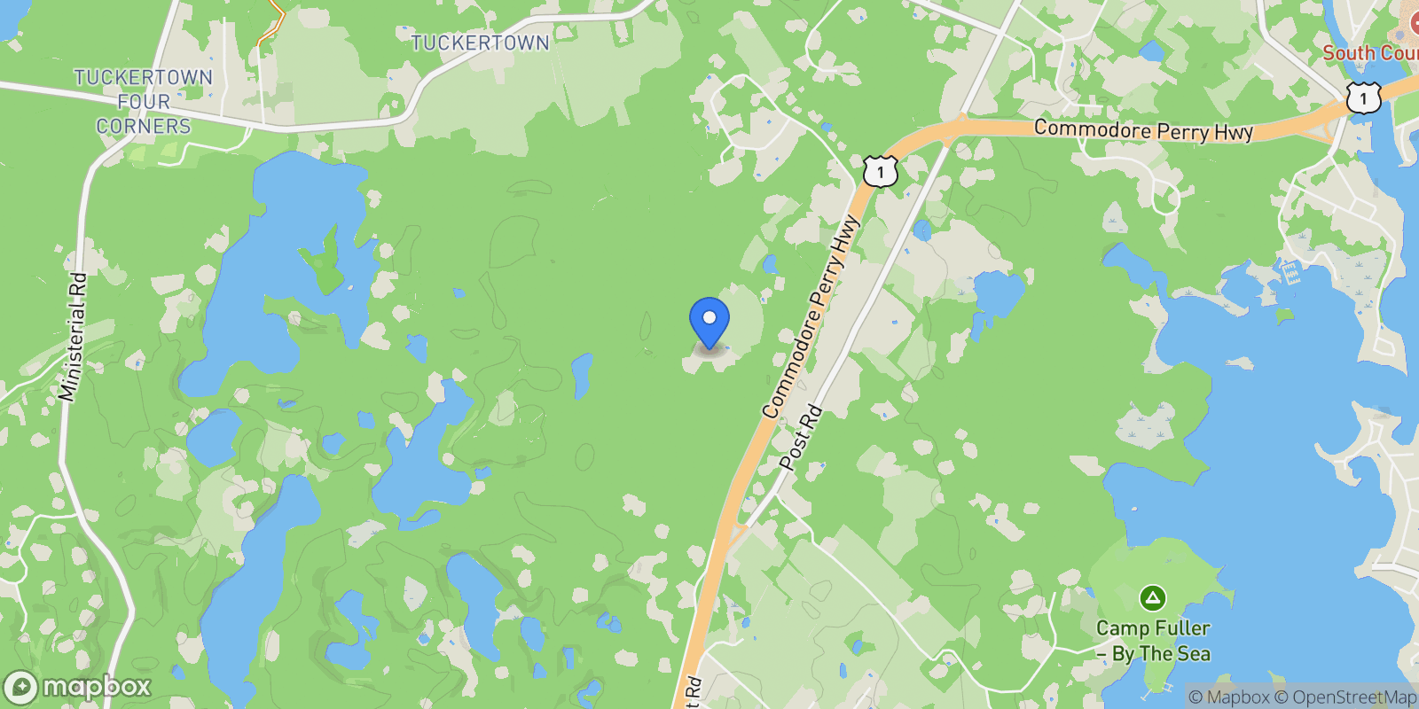 Map showing 1591C Commodore Perry Highway , South Kingstown, RI 02879, South Kingstown, Rhode Island, United States.