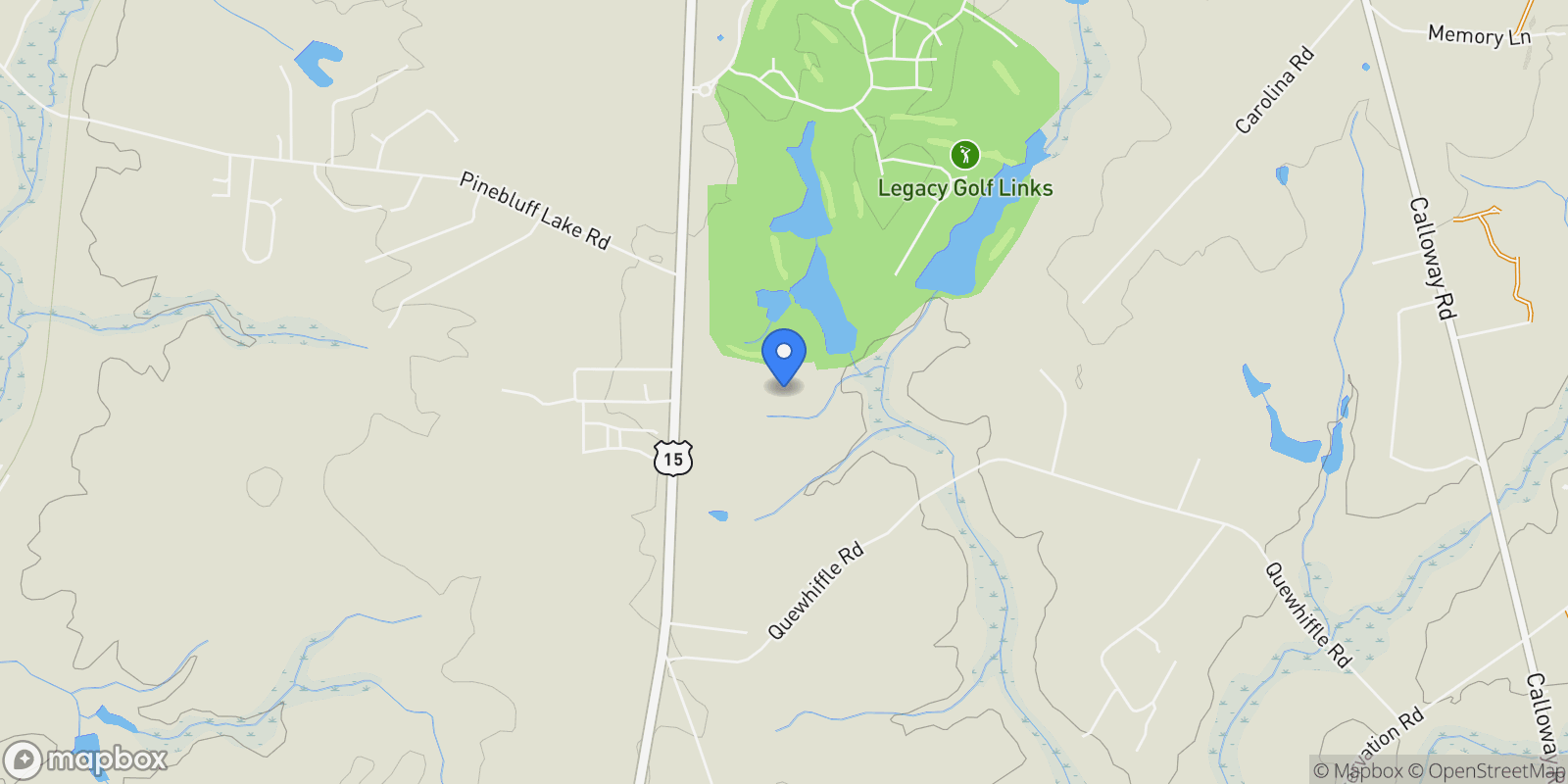 Map showing 12865 US 15-501 Highway, Aberdeen, NC 28315, Aberdeen, North Carolina, United States.