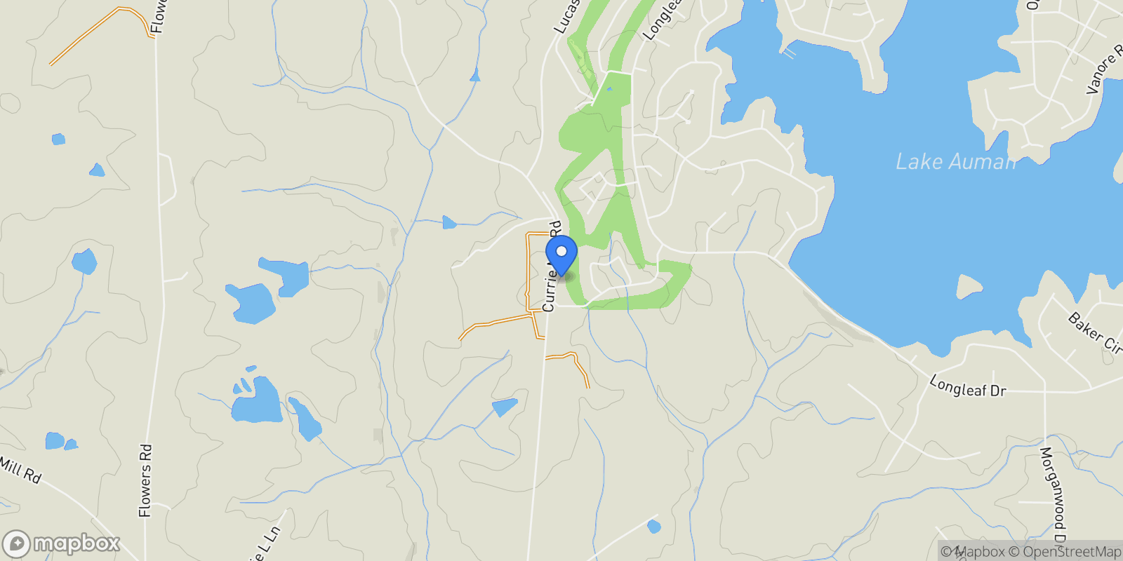 Map showing 150 Banbridge Drive, West End, NC 27376, Jackson Springs, North Carolina, United States.