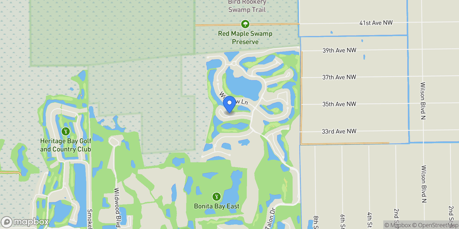 Map showing 11945 Heather Woods Court, Naples, FL 34120, Naples, Florida, United States.