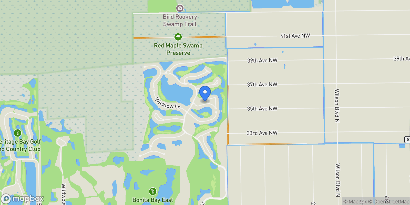 Map showing 12460 Wisteria Drive, Naples, FL 34120, Naples, Florida, United States.