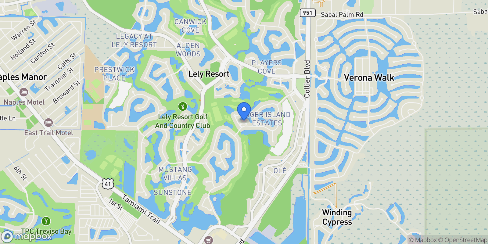 Map showing 6912 Anthurium Lane, Naples, FL 34113, Naples, Florida, United States.