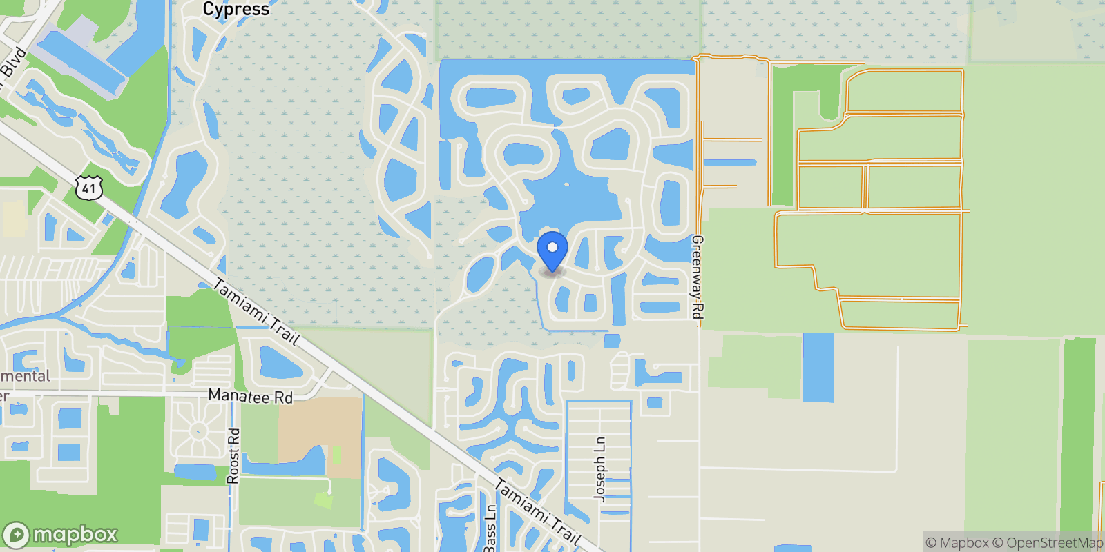 Map showing 14878 Windward Lane, Naples, FL 34114, Naples, Florida, United States.