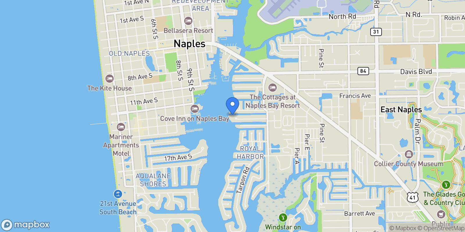 Map showing 1311 Chesapeake Avenue , 4A, Naples, FL 34102, Naples, Florida, United States.