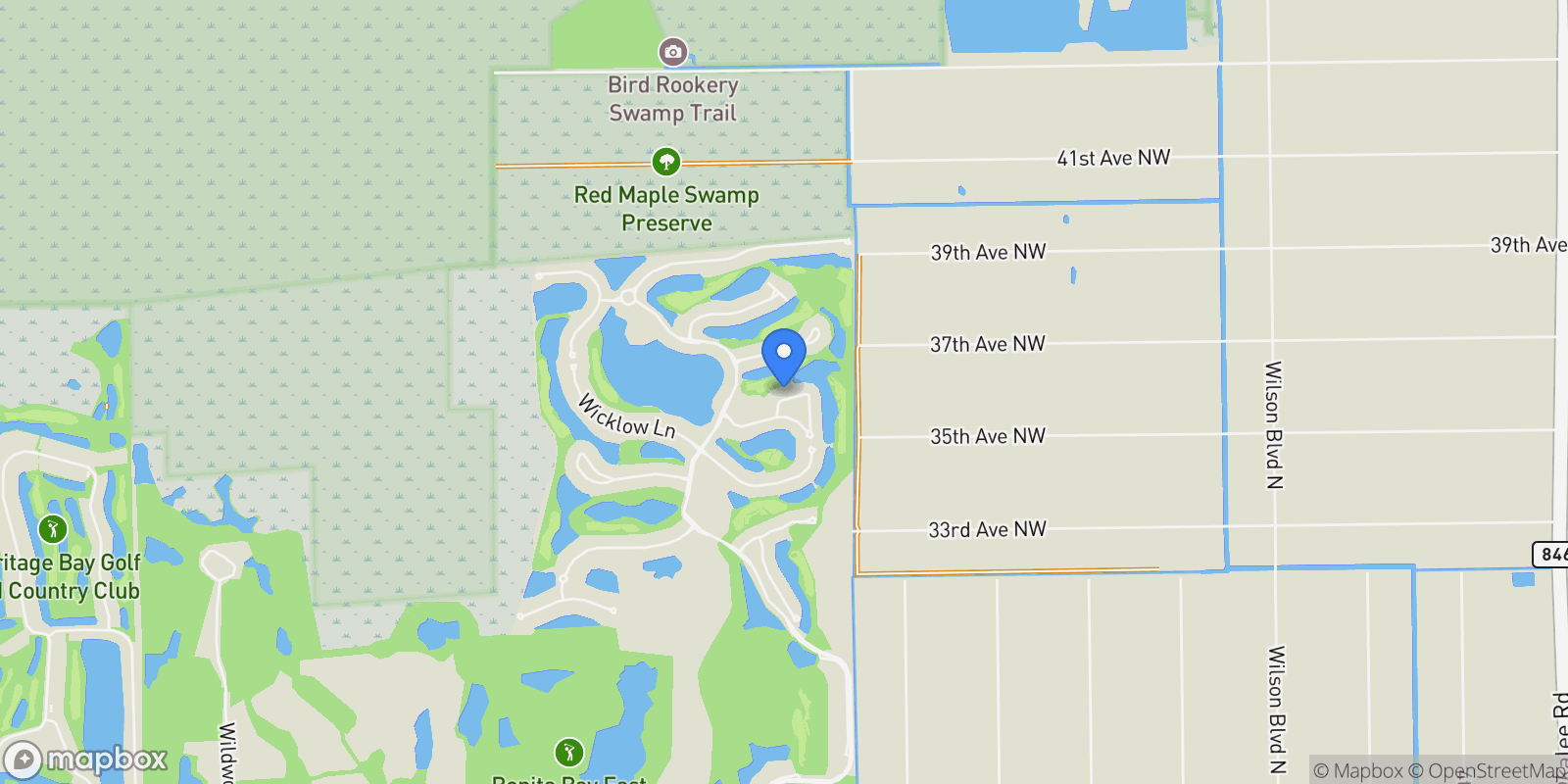 Map showing 12440 Wisteria Drive, Naples, FL 34120, Naples, Florida, United States.