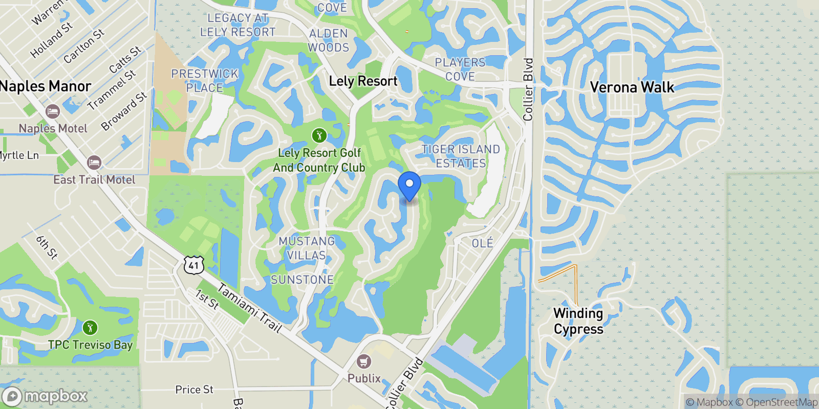 Map showing 8945 Lely Island Circle, Naples, FL 34113, Naples, Florida, United States.
