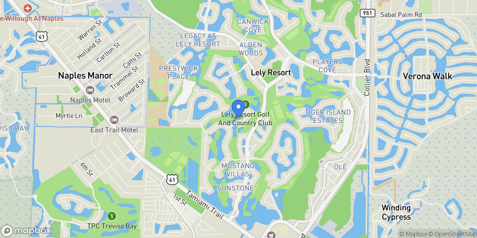 Map showing 8609 Champions Point , 201, Naples, FL 34113, Naples, Florida, United States.