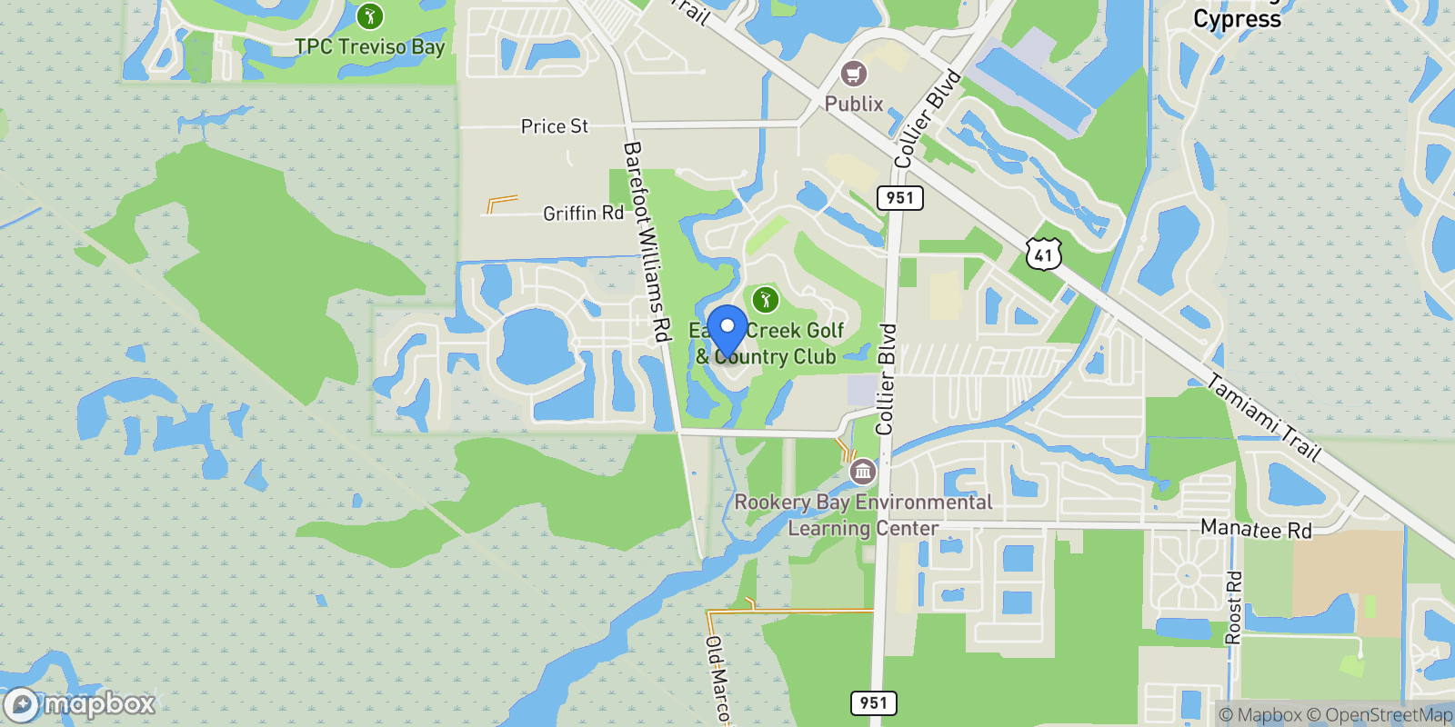 Map showing 556 Eagle Creek Drive, Naples, FL 34113, Naples, Florida, United States.