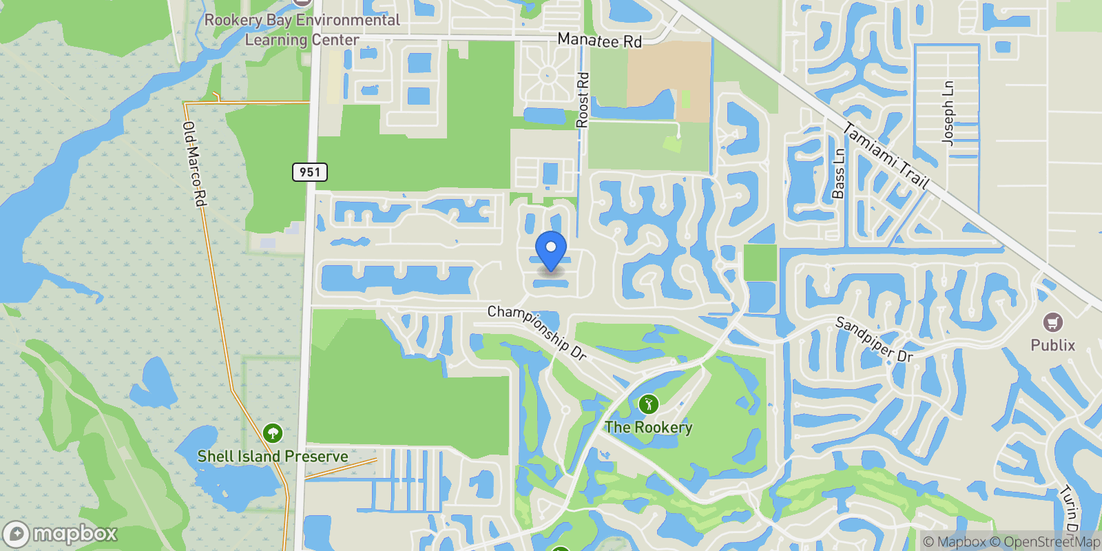 Map showing 3820 Ruby Way, Naples, FL 34114, Naples, Florida, United States.