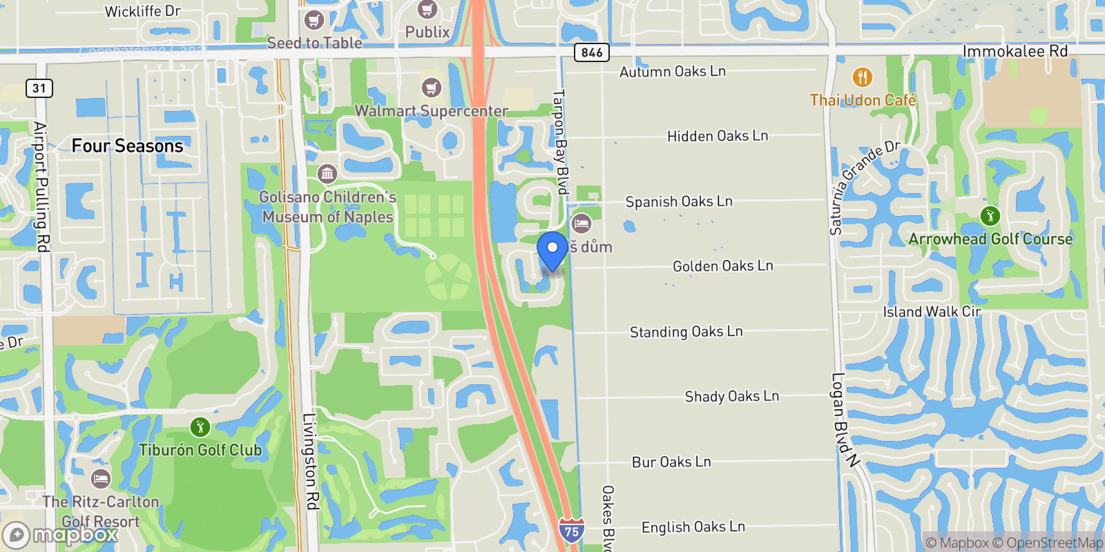 Map showing 1833 Tarpon Bay Drive S , 73, Naples, FL 34119, Naples, Florida, United States.