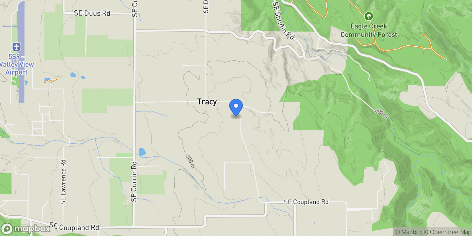 Map showing 36622 SE TRACY RD, Estacada, OR 97023, Estacada, Oregon, United States.
