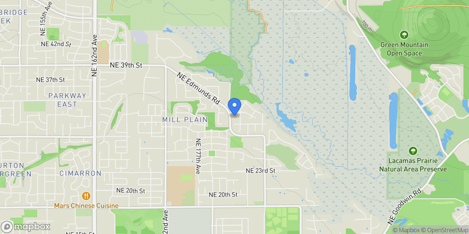 Map showing 18211 NE 32nd St, Vancouver, WA 98682, Vancouver, Washington, United States.